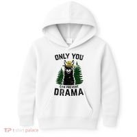 Funny Drama Llama Only You Can Prevent Drama Sarcastic Lover Kids Hoodie thumb 0