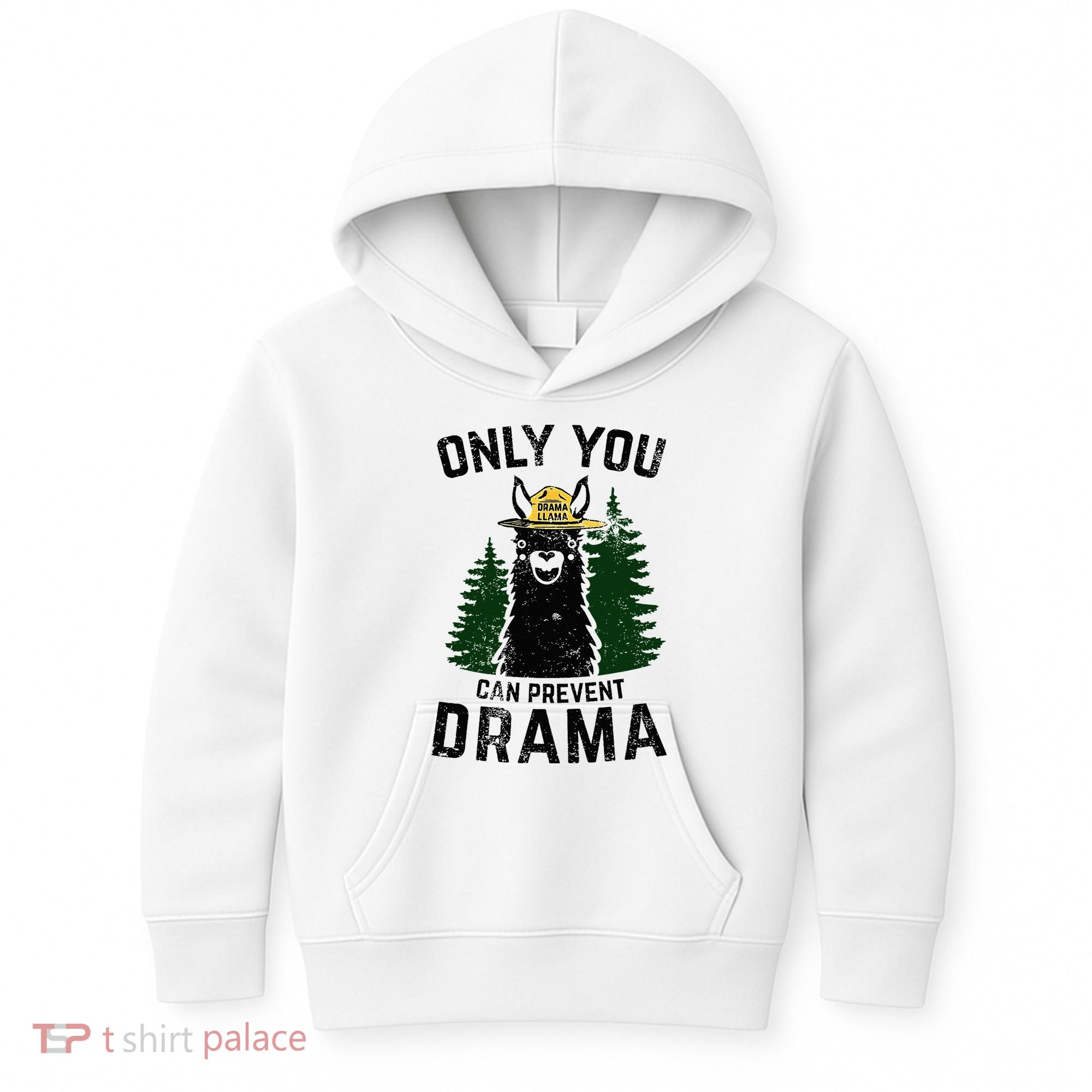 Funny Drama Llama Only You Can Prevent Drama Sarcastic Lover Kids Hoodie
