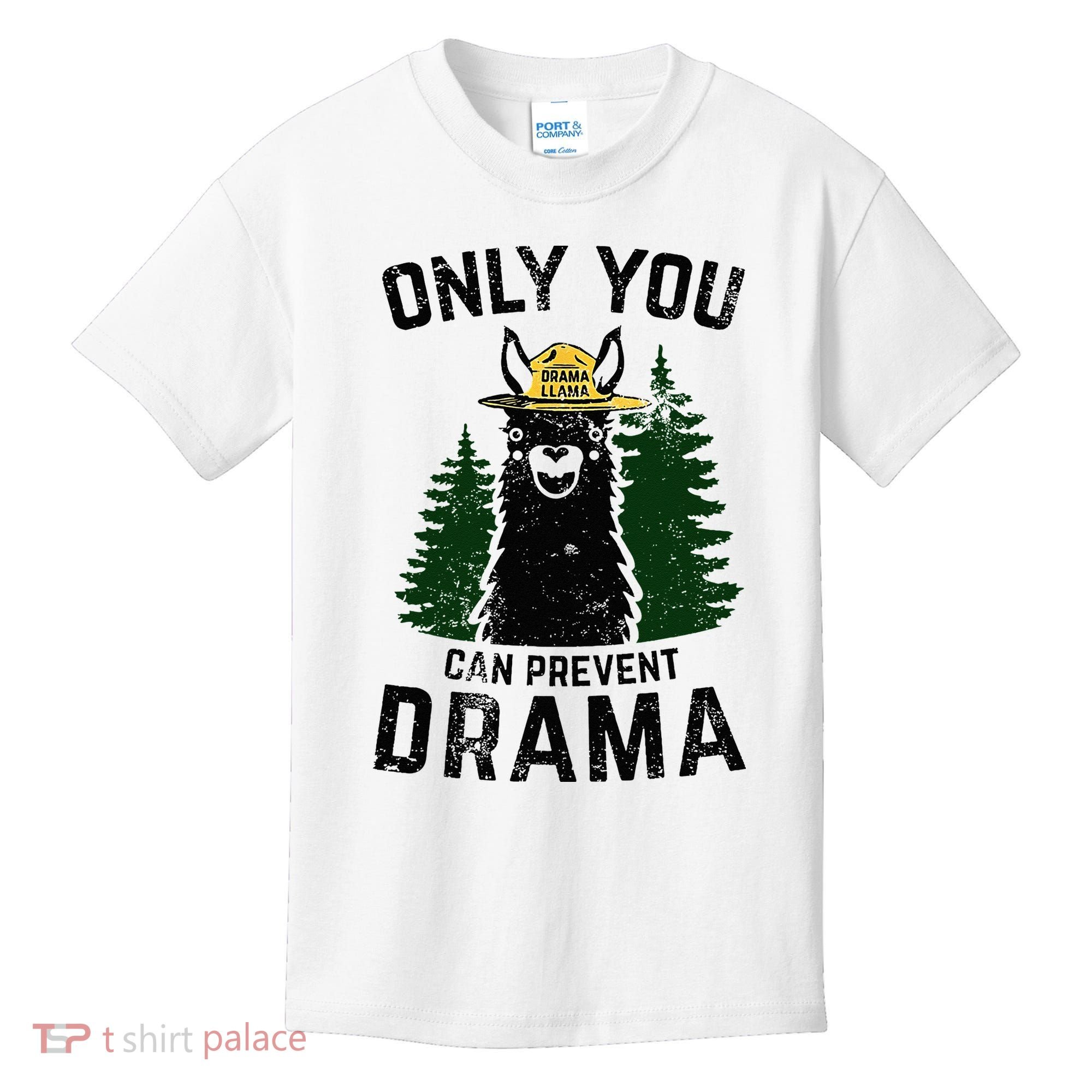 Funny Drama Llama Only You Can Prevent Drama Sarcastic Lover Kids T-Shirt
