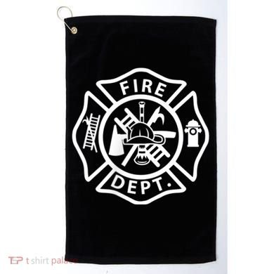 Fire Department Logo Uniform Fireman Symbol Firefighter Gear Golf Towel
