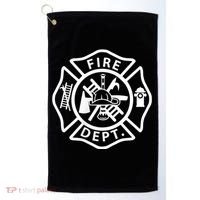 Fire Department Logo Uniform Fireman Symbol Firefighter Gear Golf Towel thumb 0