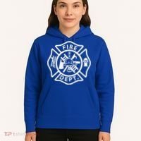 Fire Department Logo Uniform Fireman Symbol Firefighter Gear Hoodie thumb 5