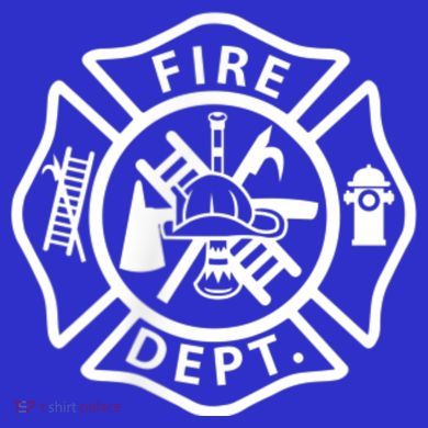 Fire Department Logo Uniform Fireman Symbol Firefighter Gear V-Neck T-Shirt