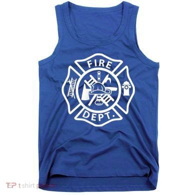Fire Department Logo Uniform Fireman Symbol Firefighter Gear Tank Top