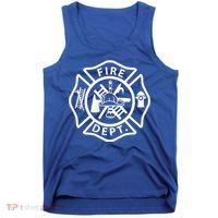 Fire Department Logo Uniform Fireman Symbol Firefighter Gear Tank Top thumb 0