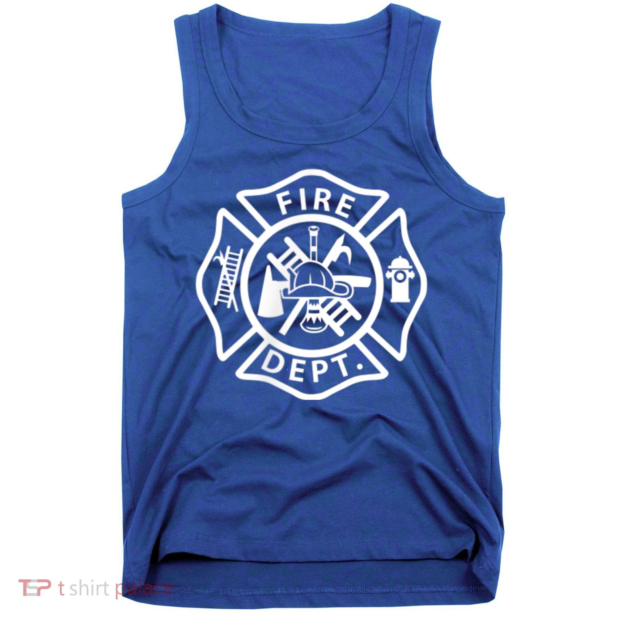 Fire Department Logo Uniform Fireman Symbol Firefighter Gear Tank Top