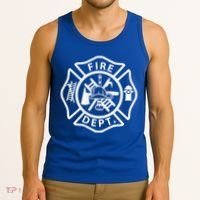 Fire Department Logo Uniform Fireman Symbol Firefighter Gear Tank Top thumb 3