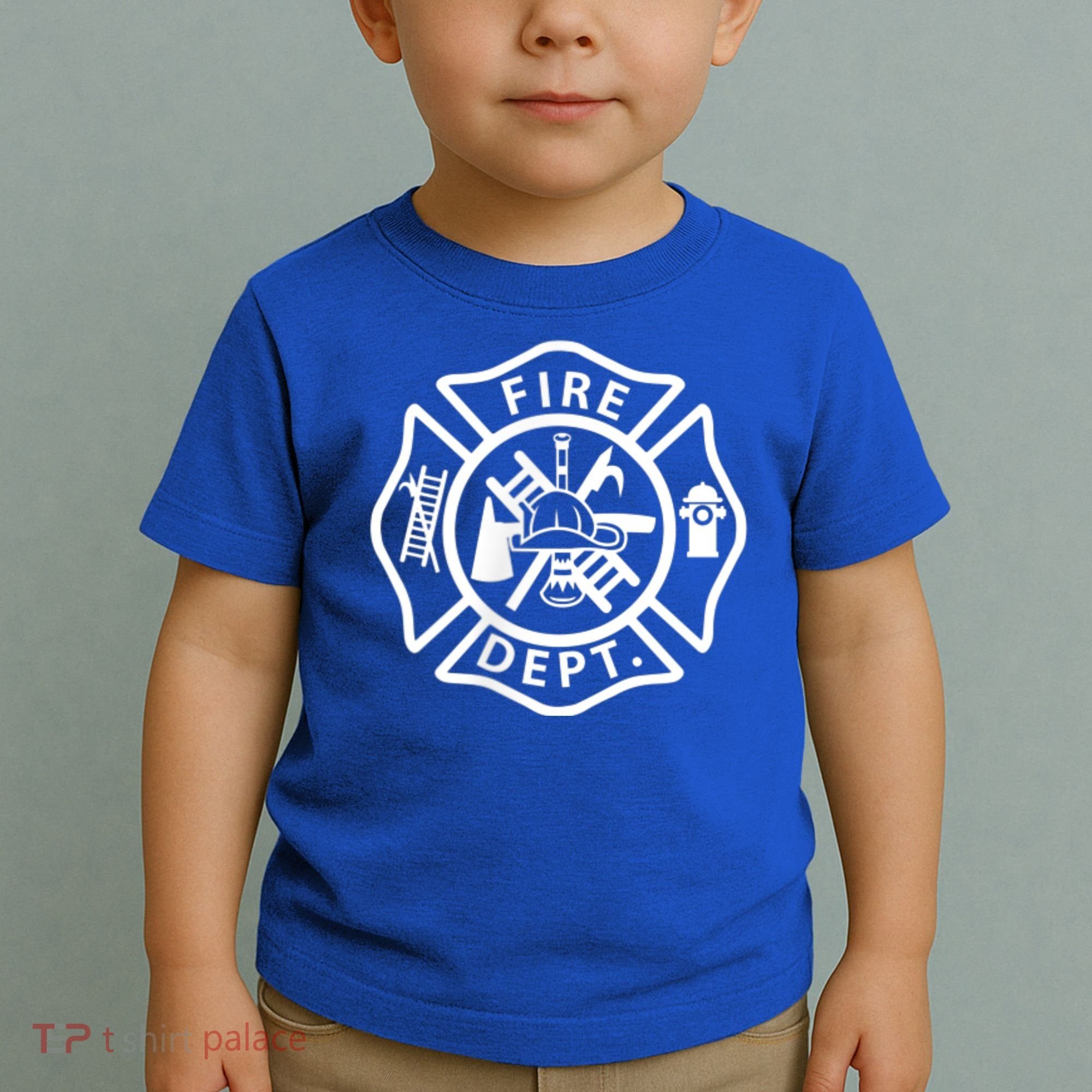 Fire Department Logo Uniform Fireman Symbol Firefighter Gear Toddler T-Shirt