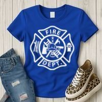 Fire Department Logo Uniform Fireman Symbol Firefighter Gear Women's T-Shirt thumb 3