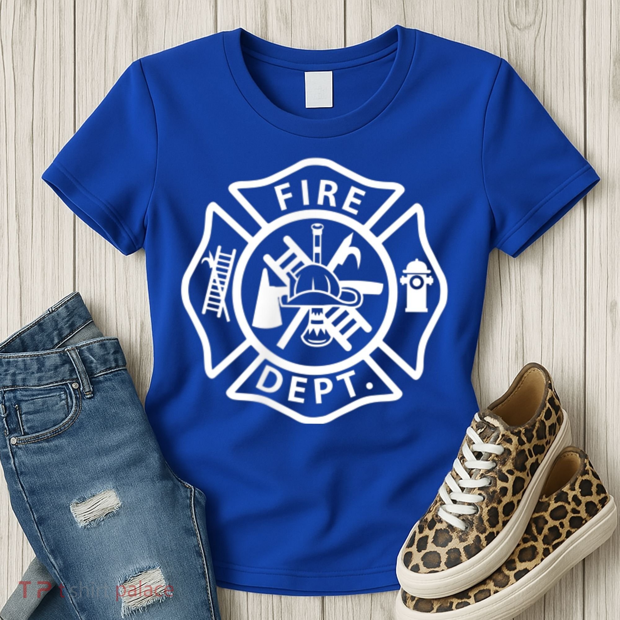 Fire Department Logo Uniform Fireman Symbol Firefighter Gear Women's T-Shirt