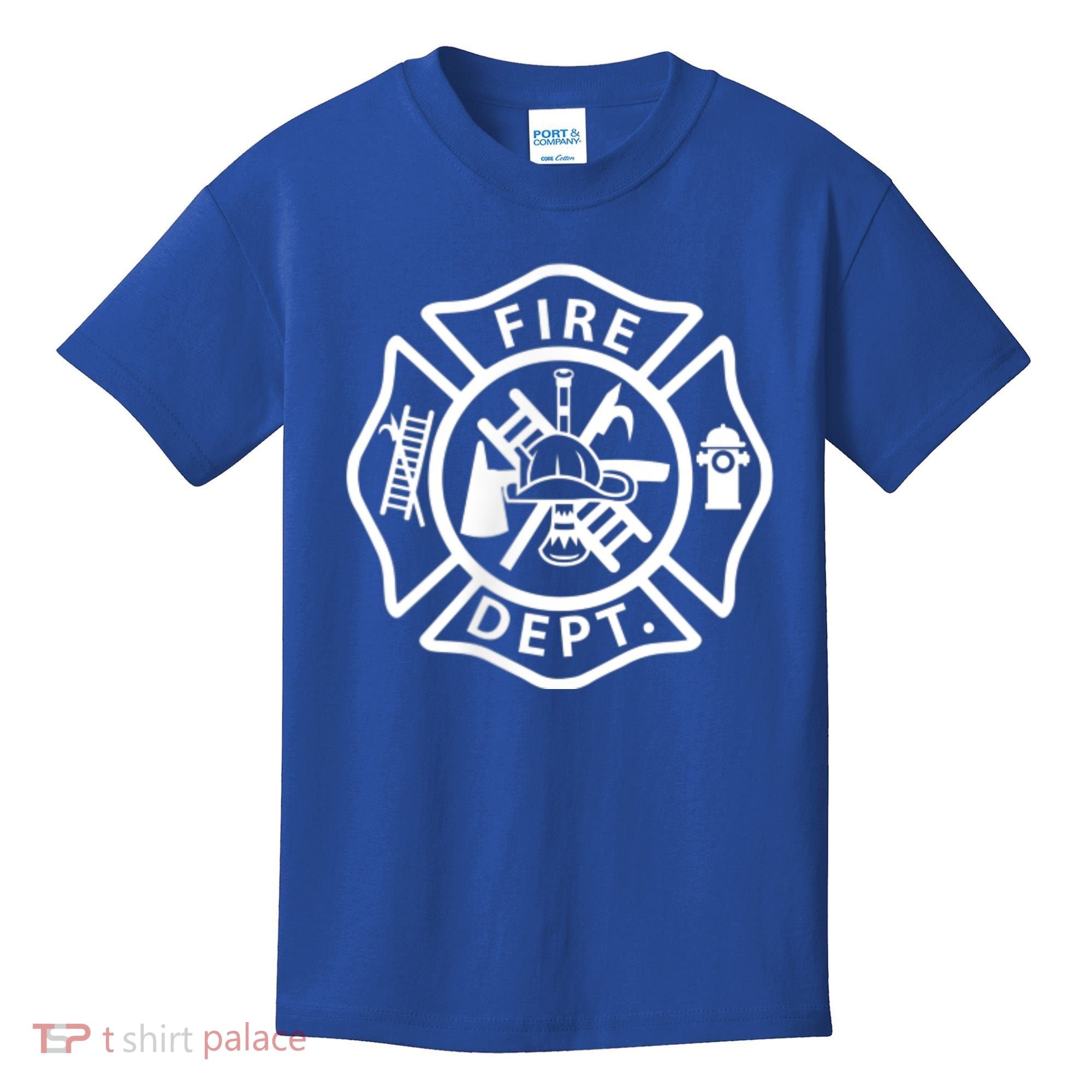 Fire Department Logo Uniform Fireman Symbol Firefighter Gear Kids T-Shirt