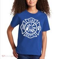 Fire Department Logo Uniform Fireman Symbol Firefighter Gear Kids T-Shirt thumb 2
