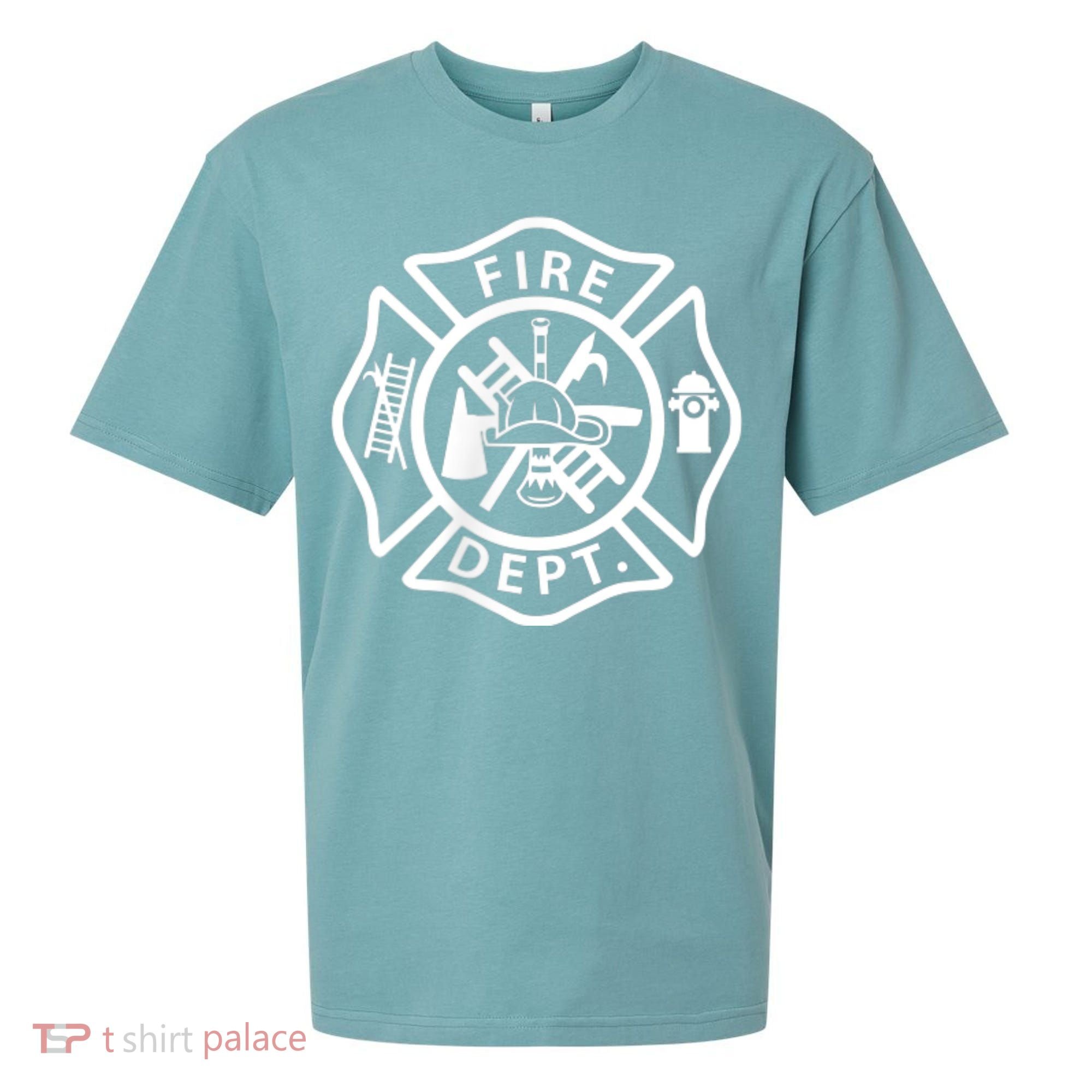 Fire Department Logo Uniform Fireman Symbol Firefighter Gear Sueded Cloud Jersey T-Shirt