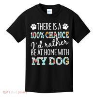 Funny Dog Mom ID Rather Be At Home With My Dog Kids T-Shirt thumb 0