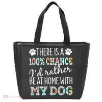 Funny Dog Mom ID Rather Be At Home With My Dog Tote Bag thumb 0