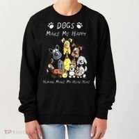 Funny Dogs Make Me Happy Humans Make My Head Hurt Funny Dog Lover Women's Sweatshirt thumb 0