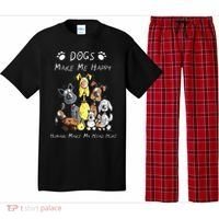 Funny Dogs Make Me Happy Humans Make My Head Hurt Funny Dog Lover Pajama Set thumb 0