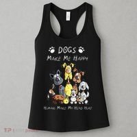 Funny Dogs Make Me Happy Humans Make My Head Hurt Funny Dog Lover Women's Tank Top thumb 3