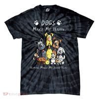 Funny Dogs Make Me Happy Humans Make My Head Hurt Funny Dog Lover Tie-Dye T-Shirt thumb 0