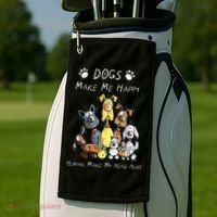 Funny Dogs Make Me Happy Humans Make My Head Hurt Funny Dog Lover Golf Towel thumb 2