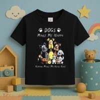 Funny Dogs Make Me Happy Humans Make My Head Hurt Funny Dog Lover Toddler T-Shirt thumb 3
