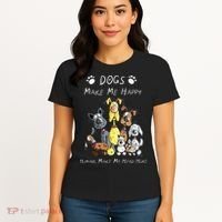 Funny Dogs Make Me Happy Humans Make My Head Hurt Funny Dog Lover Women's T-Shirt thumb 4