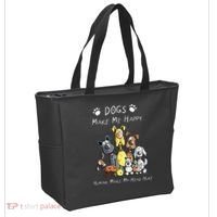 Funny Dogs Make Me Happy Humans Make My Head Hurt Funny Dog Lover Tote Bag thumb 2