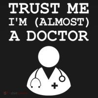 Funny Doctor Medical Student Trainee I'm Almost A Doctor Gift Doggie Tank thumb 4