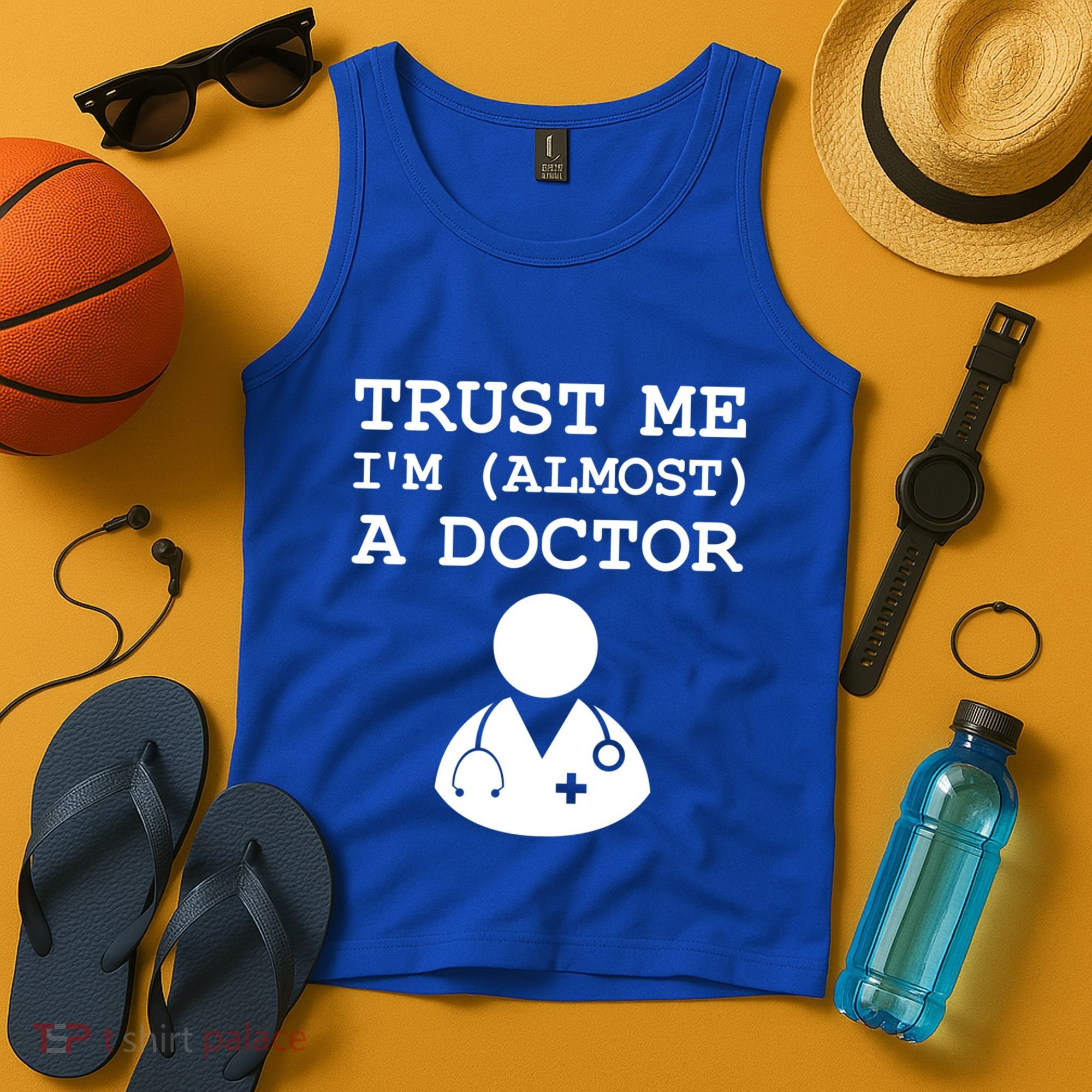 Funny Doctor Medical Student Trainee I'm Almost A Doctor Gift Tank Top