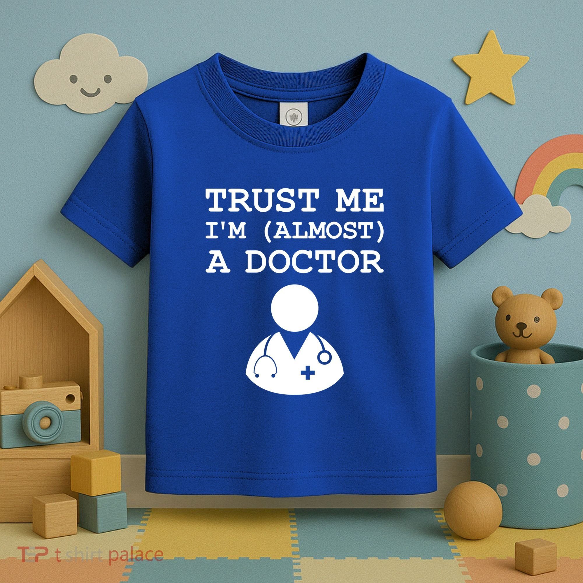 Funny Doctor Medical Student Trainee I'm Almost A Doctor Gift Toddler T-Shirt