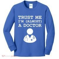 Funny Doctor Medical Student Trainee I'm Almost A Doctor Gift Kids Long Sleeve Shirt thumb 0
