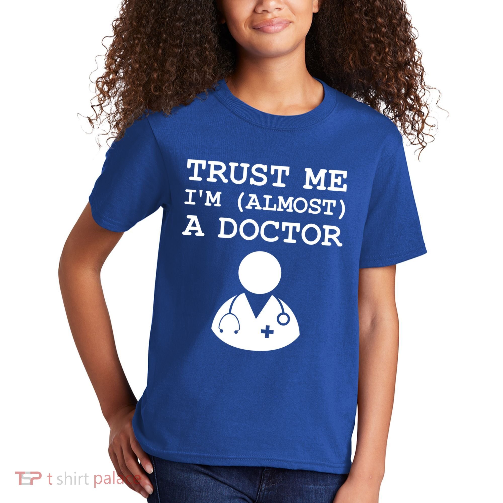 Funny Doctor Medical Student Trainee I'm Almost A Doctor Gift Kids T-Shirt