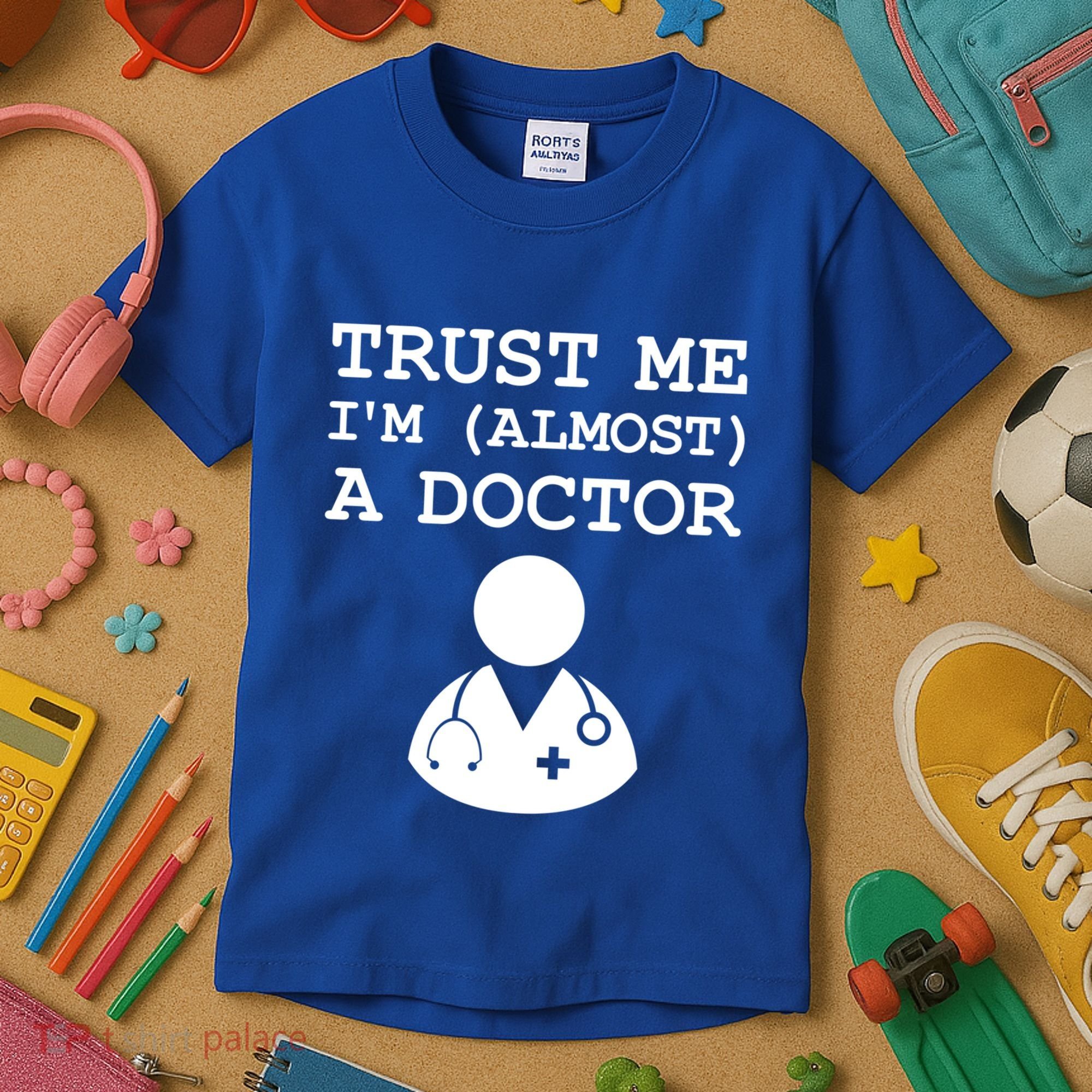 Funny Doctor Medical Student Trainee I'm Almost A Doctor Gift Kids T-Shirt