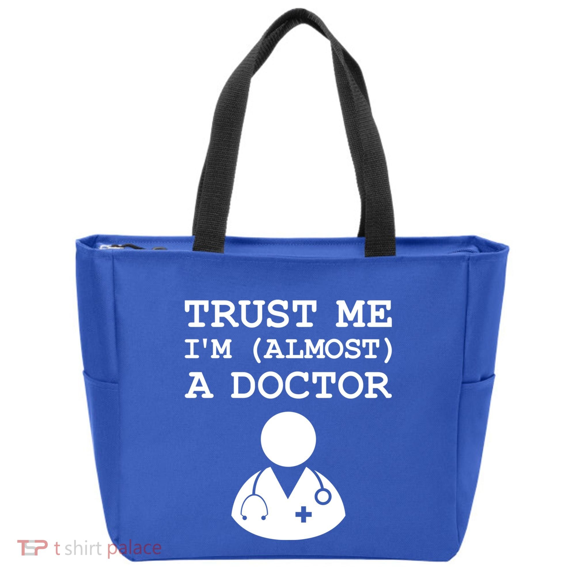 Funny Doctor Medical Student Trainee I'm Almost A Doctor Gift Tote Bag