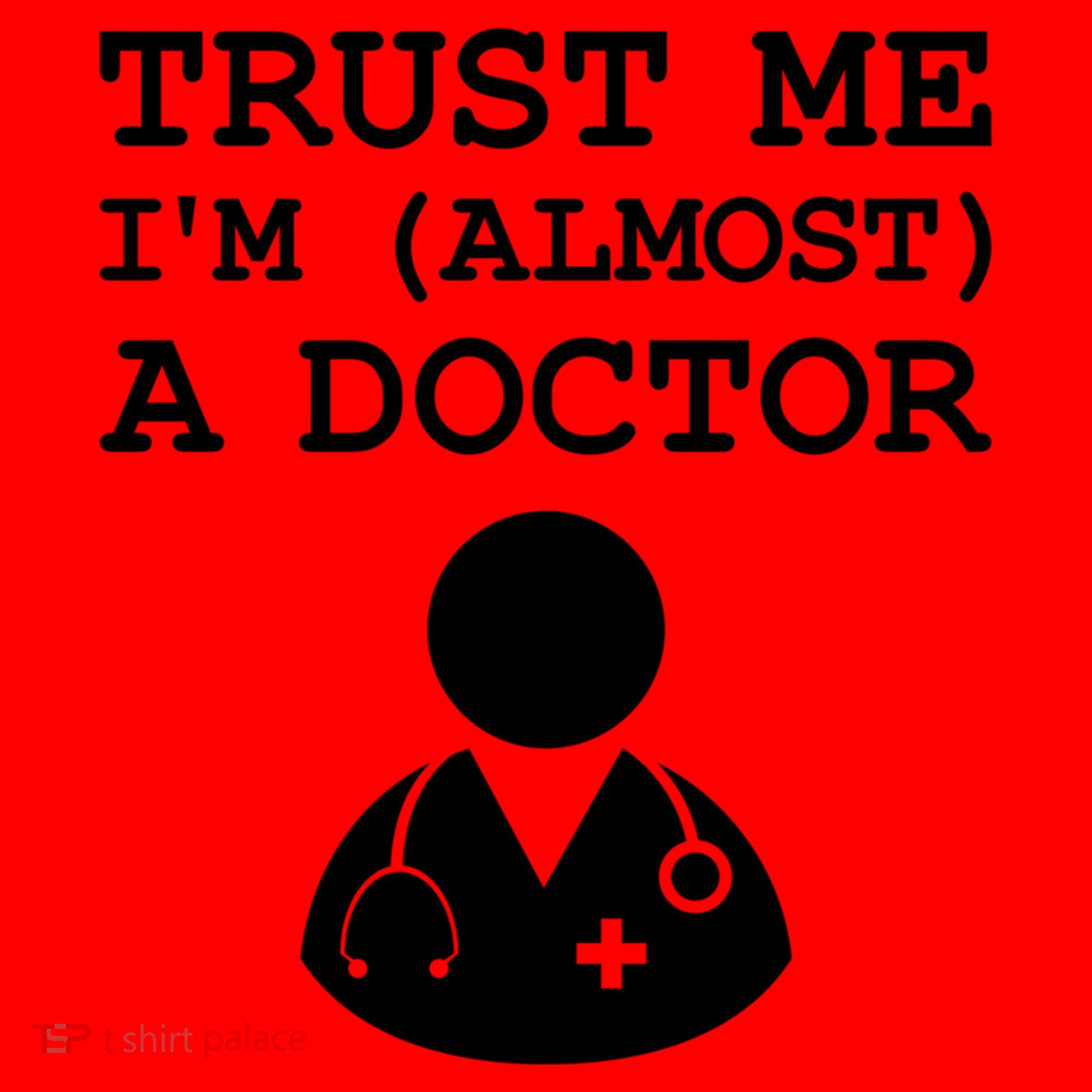 Funny Doctor Medical Student Trainee I'm Almost A Doctor Gift Santa Hat