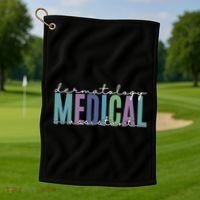 Funny Dermatology Medical Assistant Nurse Physician Golf Towel thumb 1