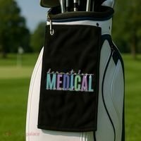 Funny Dermatology Medical Assistant Nurse Physician Golf Towel thumb 2