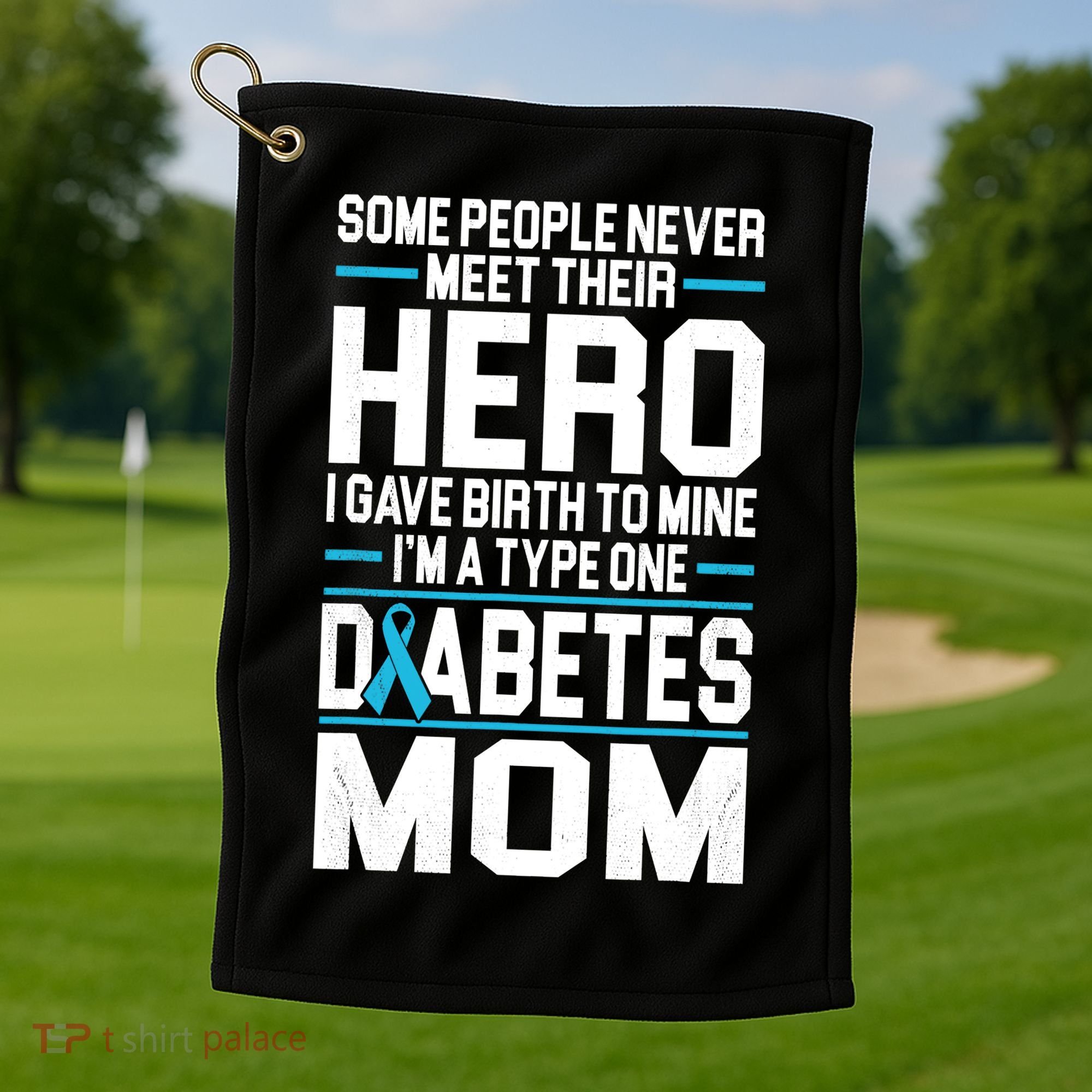 Funny Diabetes Mom Diabetes Golf Towel