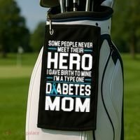 Funny Diabetes Mom Diabetes Golf Towel thumb 2