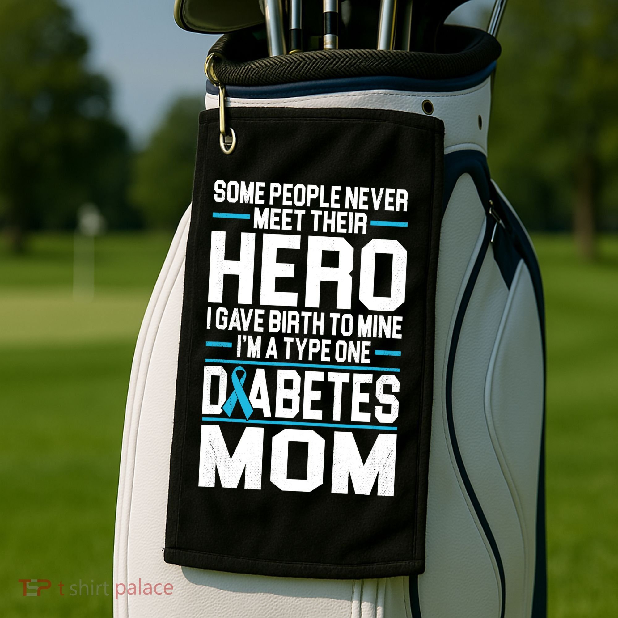 Funny Diabetes Mom Diabetes Golf Towel