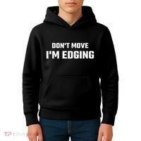 Funny DonT Move IM Edging Kids Hoodie thumb 4