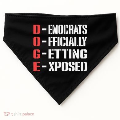 Funny Doge Meaning Government Corruption Exposed USA-Made Doggie Bandana