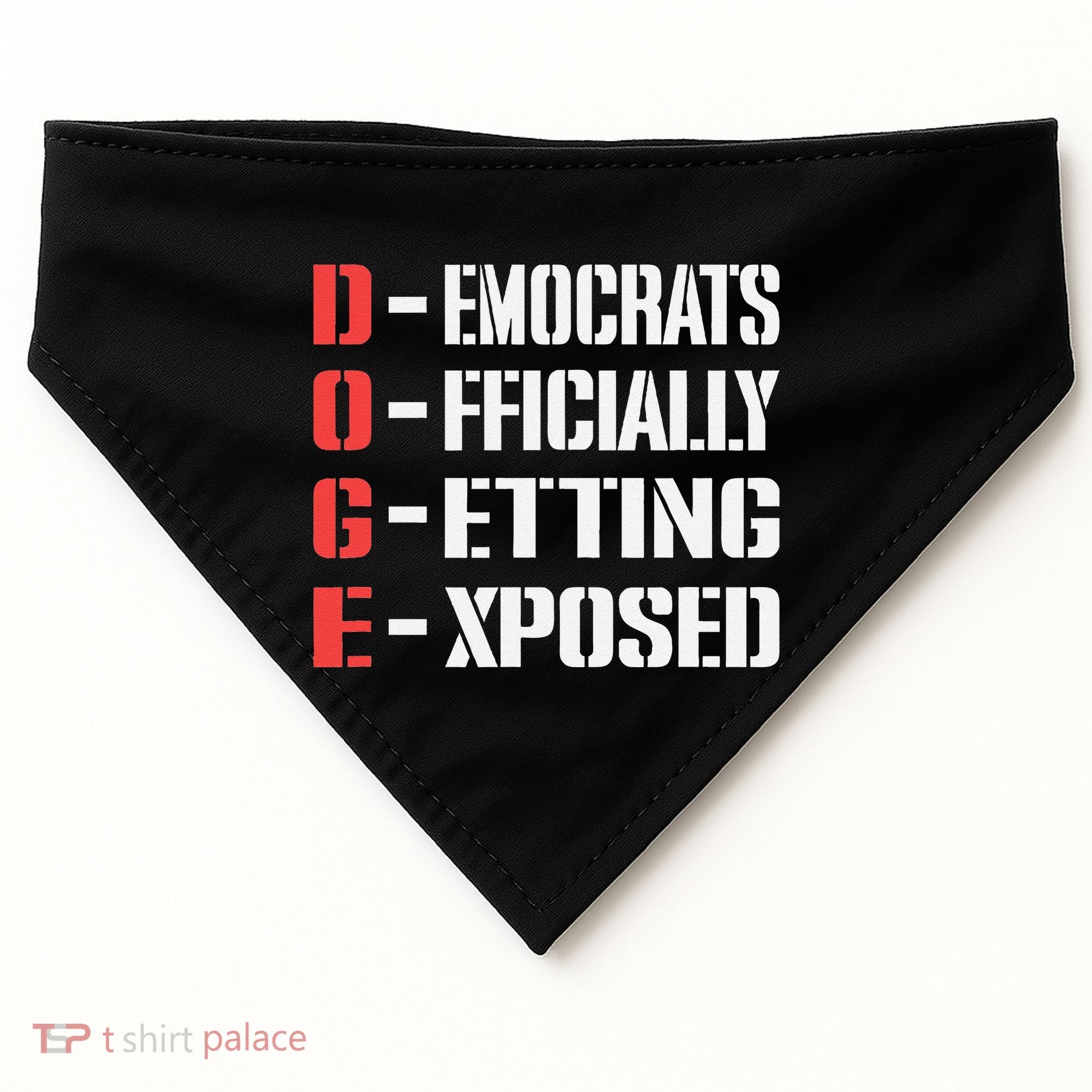 Funny Doge Meaning Government Corruption Exposed USA-Made Doggie Bandana