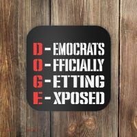 Funny Doge Meaning Government Corruption Exposed Coaster thumb 0