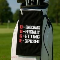 Funny Doge Meaning Government Corruption Exposed Golf Towel thumb 2