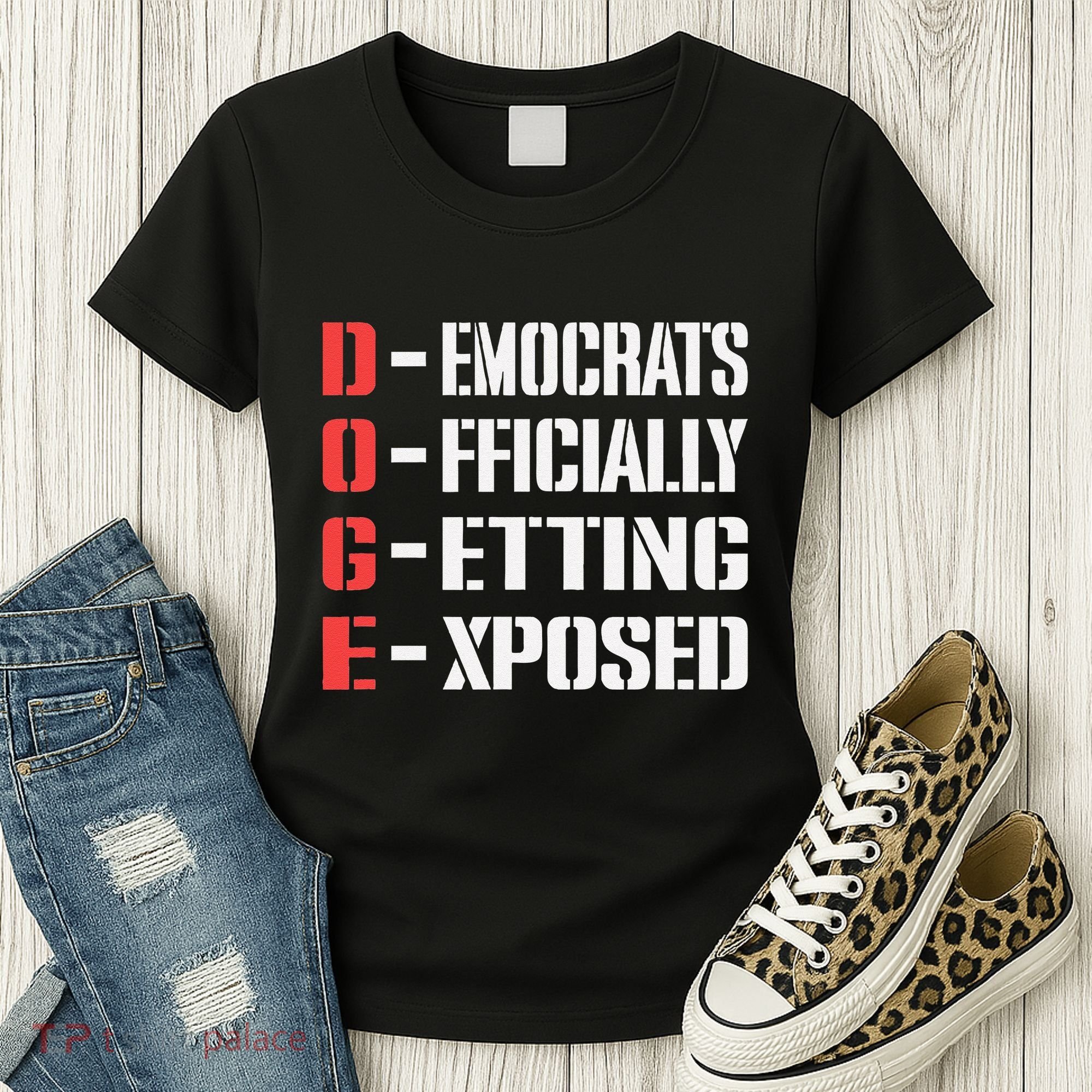 Funny Doge Meaning Government Corruption Exposed Women's T-Shirt