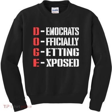 Funny Doge Meaning Government Corruption Exposed Kids Sweatshirt
