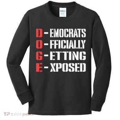Funny Doge Meaning Government Corruption Exposed Kids Long Sleeve Shirt