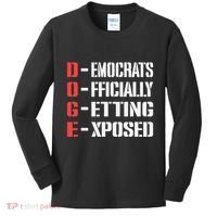 Funny Doge Meaning Government Corruption Exposed Kids Long Sleeve Shirt thumb 0