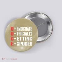Funny Doge Meaning Government Corruption Exposed Button thumb 0